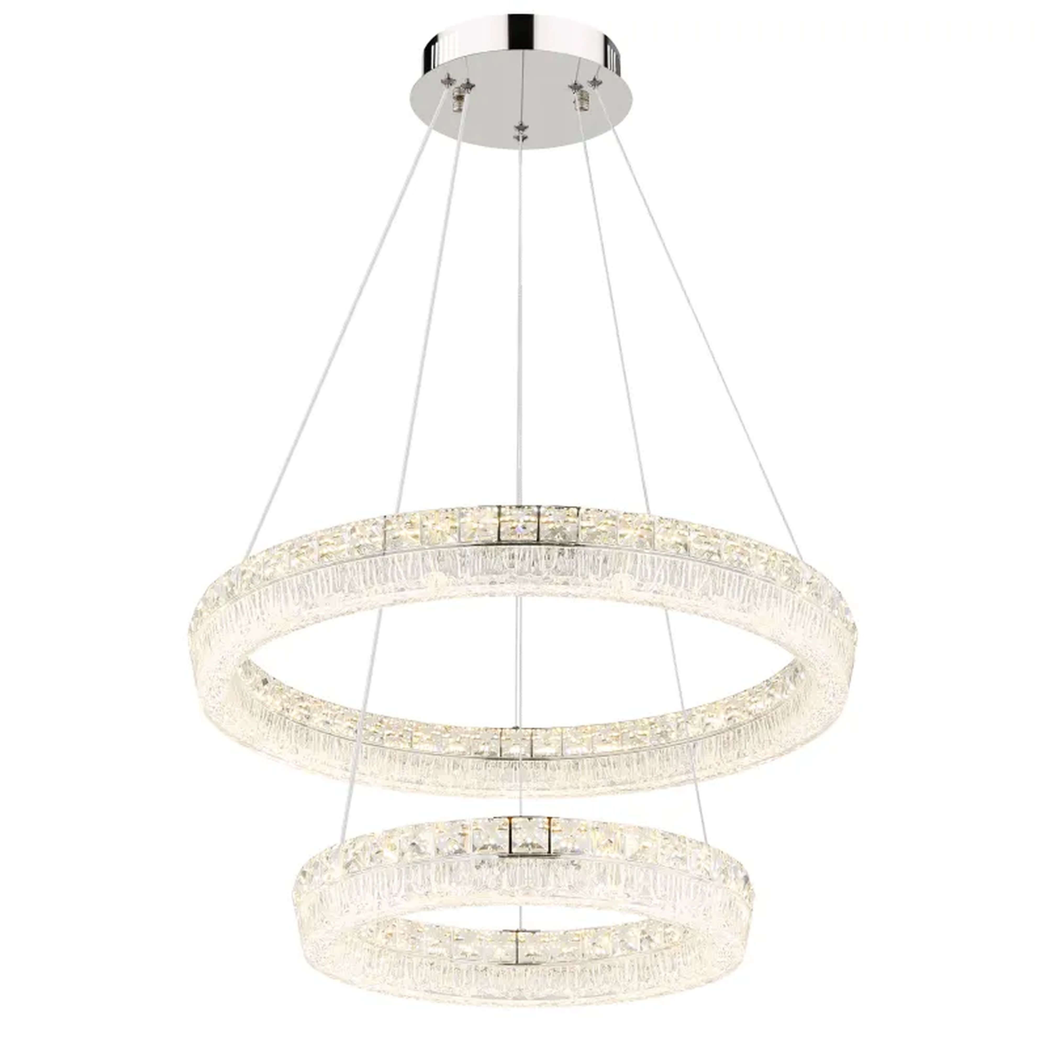 Globo Lighting Laurel Intelligente Hängelampe 2x60 W chrom-transparent 67387-60