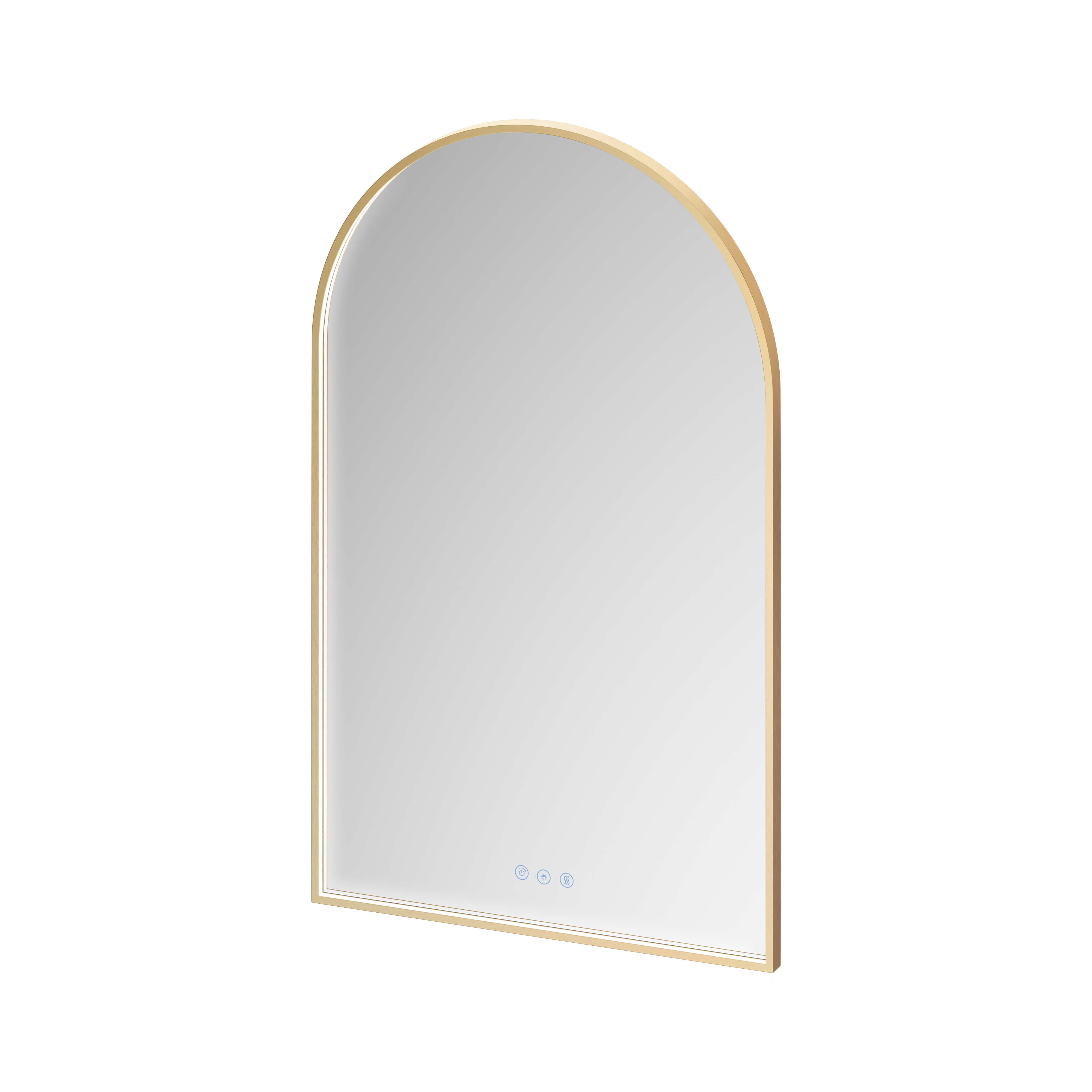 Cersanit Crea II Spiegel 50x80 cm oval mit Beleuchtung mit Spiegelheizung gold S1058–038