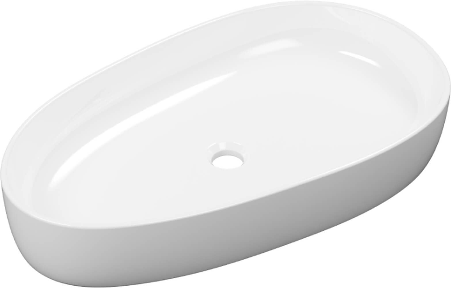 Excellent Whisper Waschbecken 65x39 cm Aufsatzwaschbecken weiß glanz CEEX.7101.650.WH