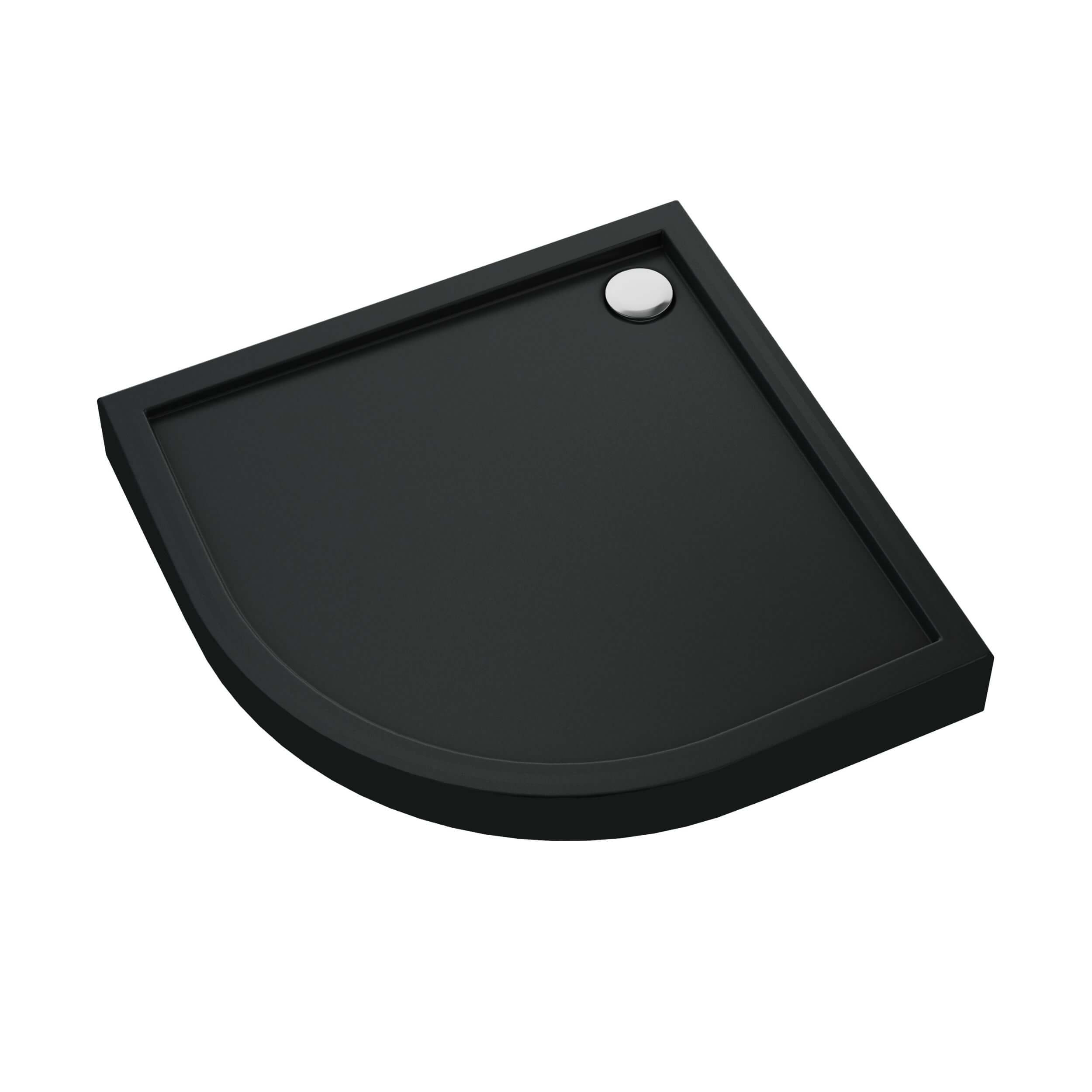 Schedpol Competia New Black Mat Halbrunde Duschwanne 90x90 cm schwarz 3.4634/C/MG