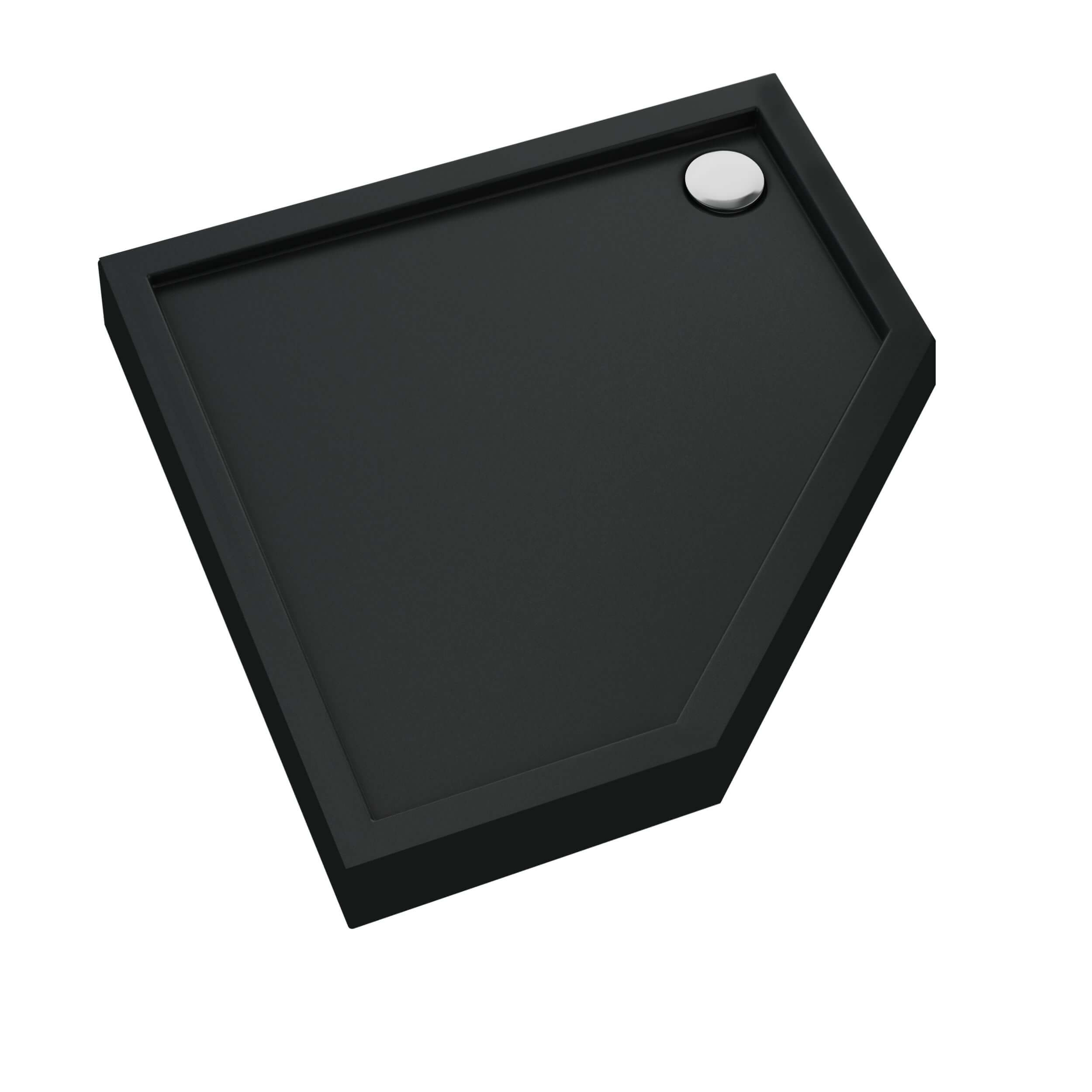 Schedpol Competia New Black Mat Fünfeckige Duschwanne 80x80 cm schwarz 3.4697/C/MG