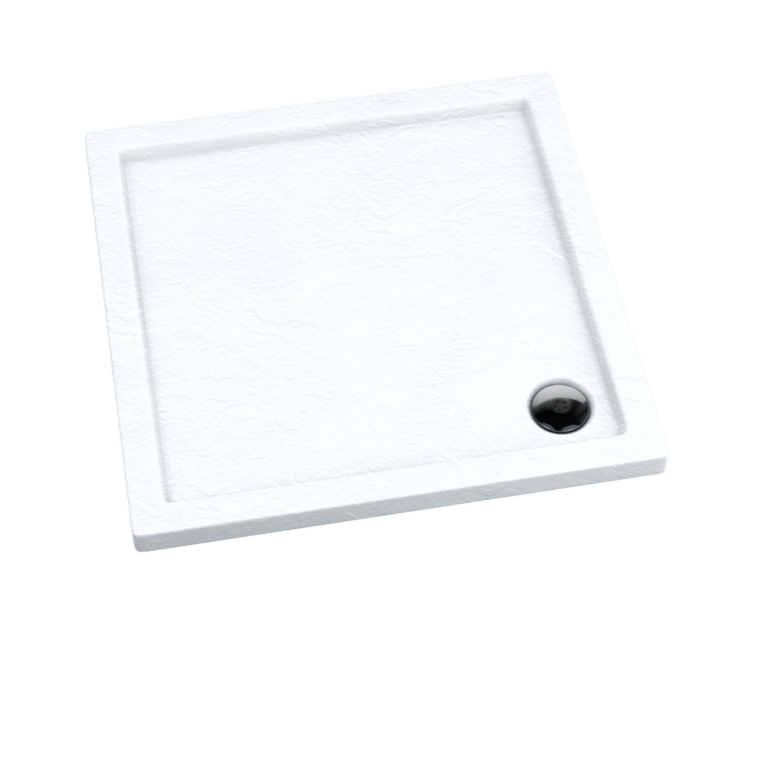 Schedpol Caspar White Stone Quadratische Duschwanne 80x80 cm weiß 3.260/B/ST