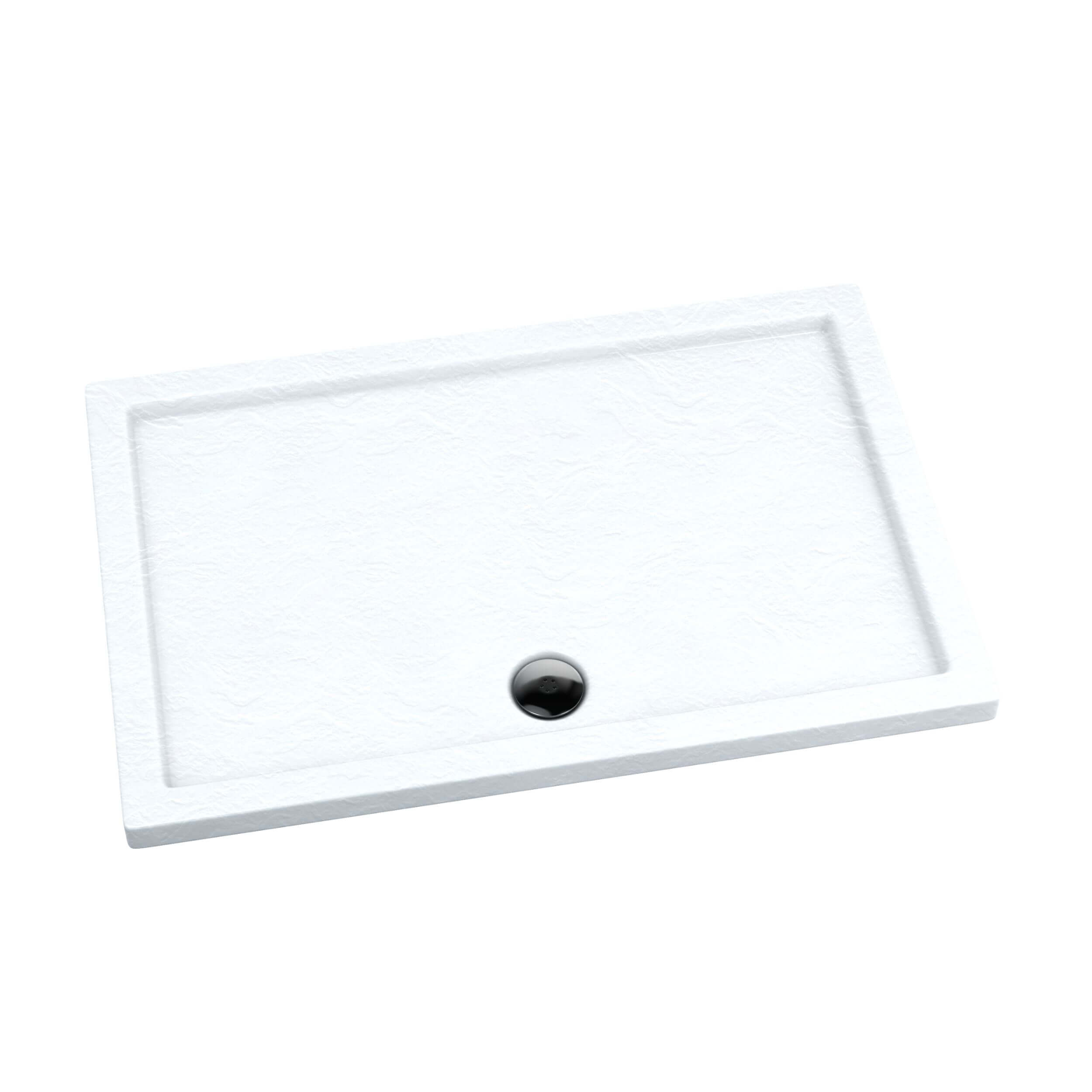 Schedpol Caspar White Stone Rechteckige Duschwanne 160x90 cm weiß 3.248/B/ST