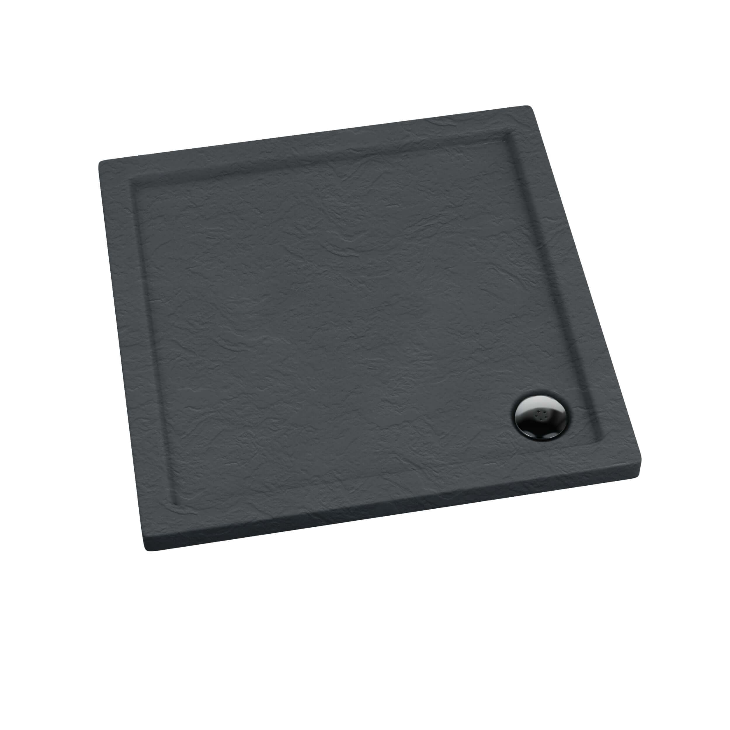 Schedpol Caspar Grey Stone Rechteckige Duschwanne 80x80 cm grau 3.260/S/ST
