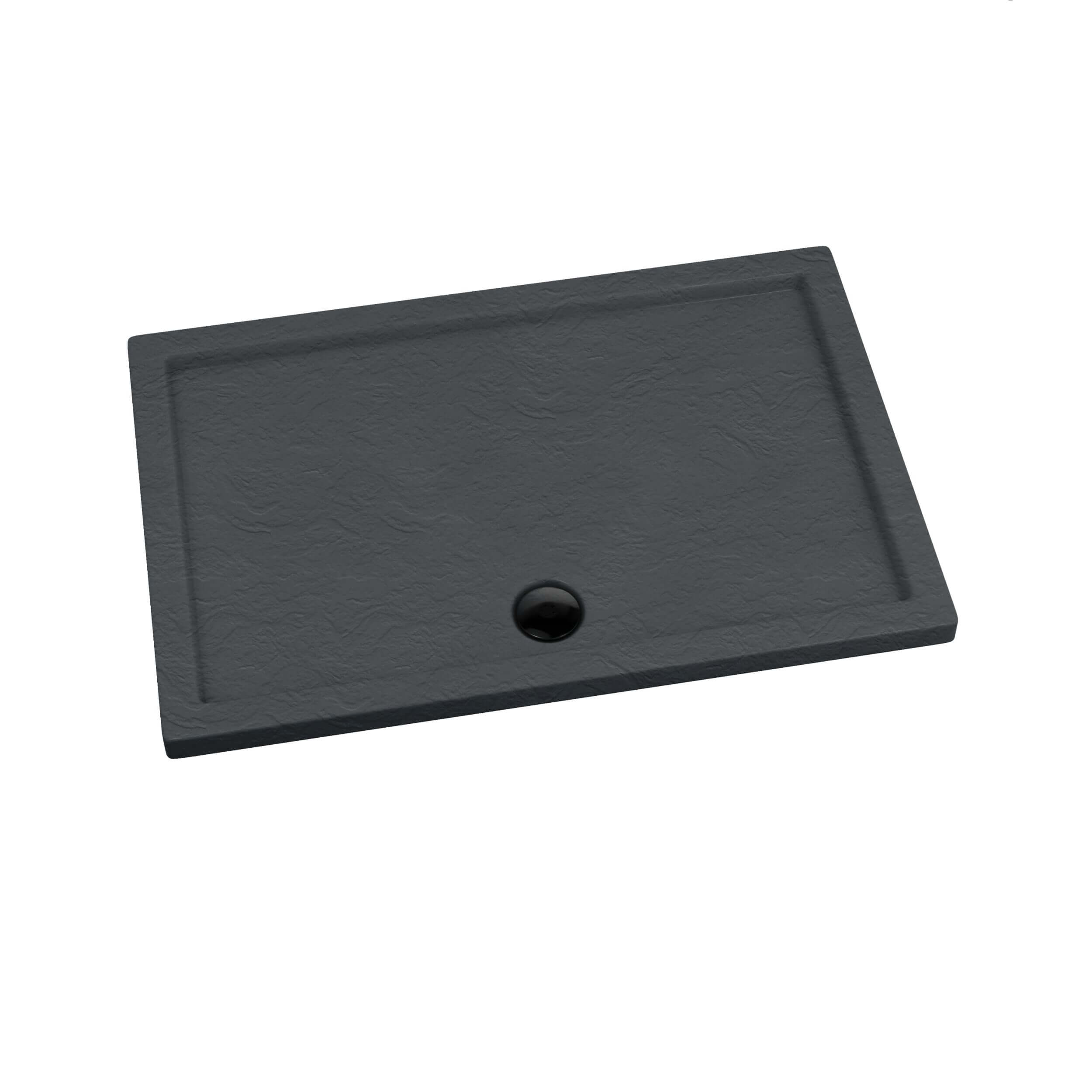 Schedpol Caspar Grey Stone Rechteckige Duschwanne 90x70 cm grau 3.2254/S/ST