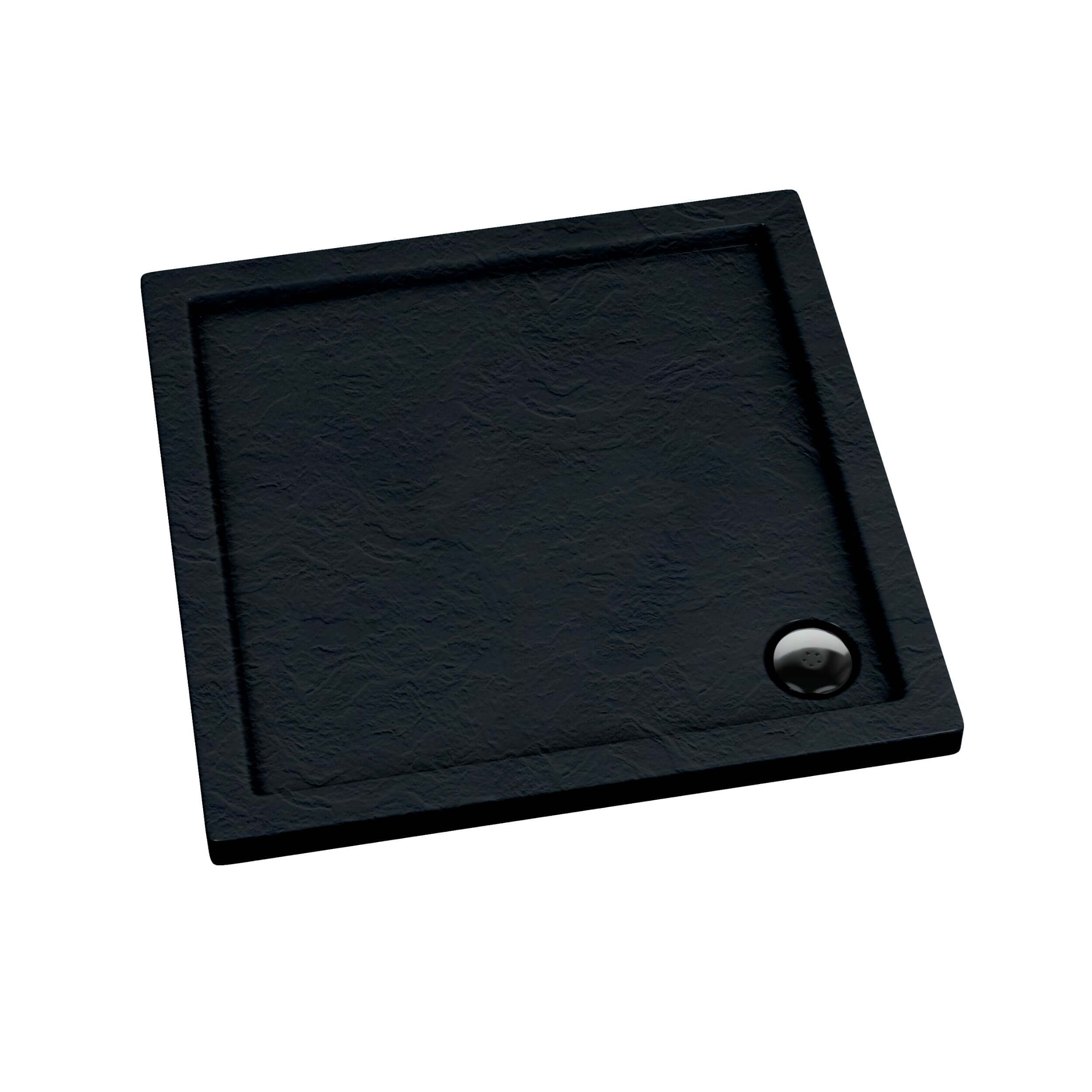 Schedpol Caspar Black Stone Quadratische Duschwanne 80x80 cm schwarz 3.260/C/ST