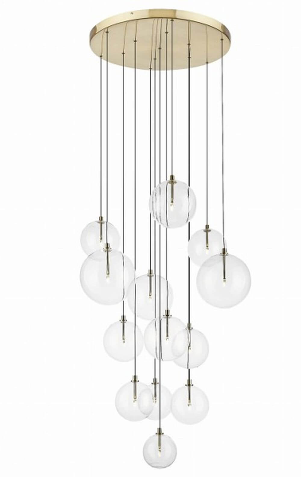 Zuma Line Milan Pendelleuchte x2 W transparent-gold P0606-13B-2GAC