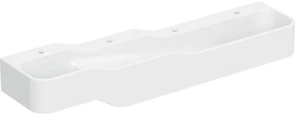 Geberit Bambini Waschbecken 180x39 cm rechteckig Klassisch weiß glanz 502.978.00.1