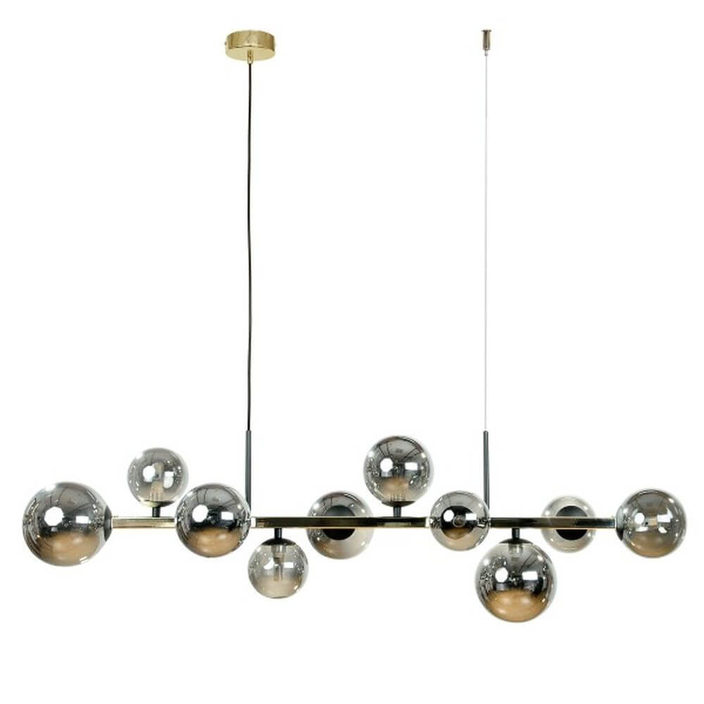 Zuma Line Serenity Pendelleuchte x8 W schwarz-gold 1213