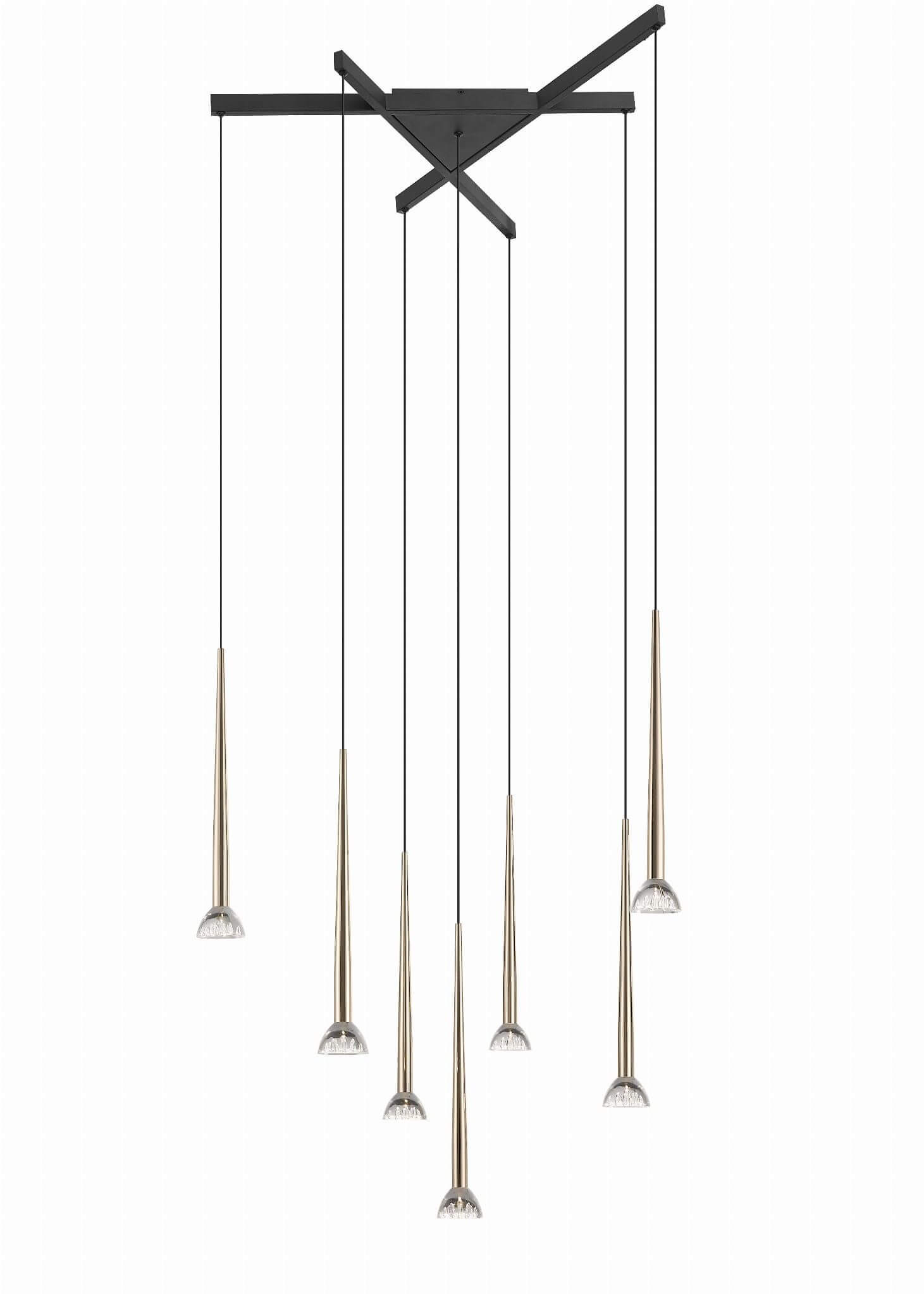 Zuma Line Boston Pendelleuchte x42 W schwarz-gold P0603-07C-SDB1
