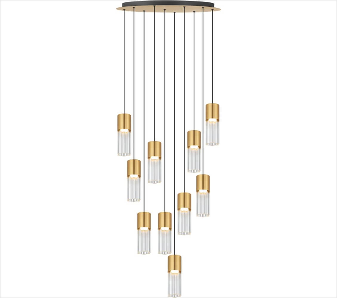Zuma Line Iggly Pendelleuchte x50 W schwarz-gold DU31909A/50W