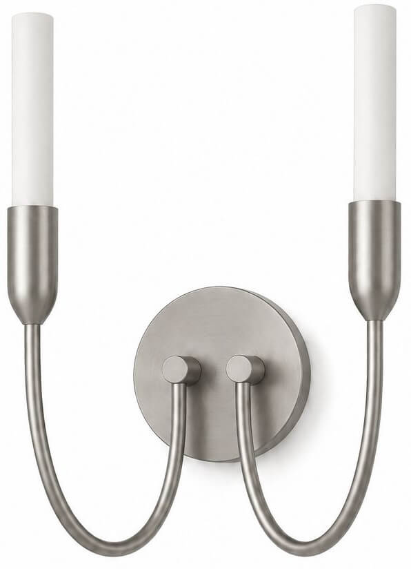 Argon Augustine Wandleuchte 2x6 W weiß-nikel 7306