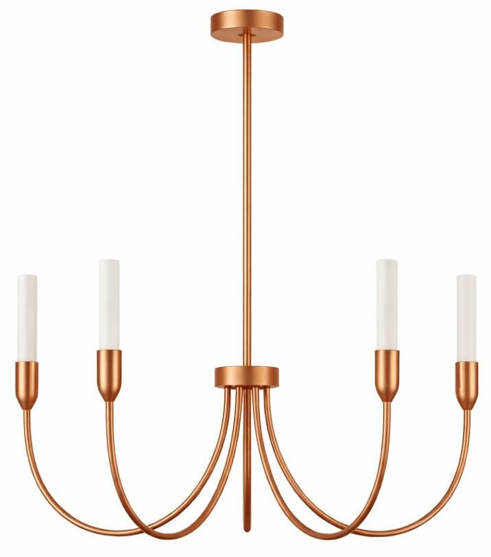 Argon Augustine Pendelleuchte 5x6 W weiß-kupfer 2202