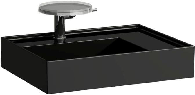 Laufen Kartell Waschbecken 60x46 cm rechteckig Klassisch schwarz glanz H8103340201111