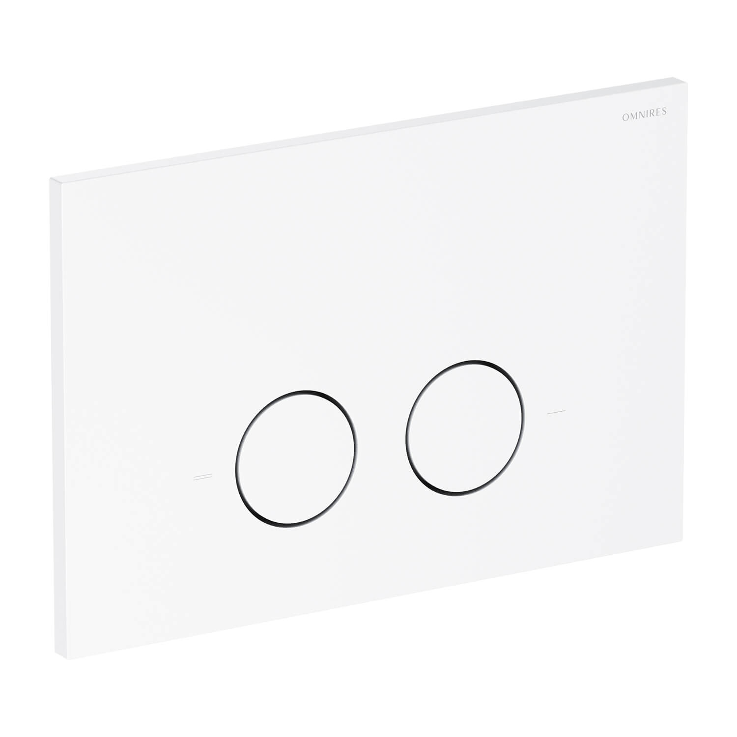 Omnires Steel-R45 Betätigungsplatte für Toilette weiß ST45PS1WM