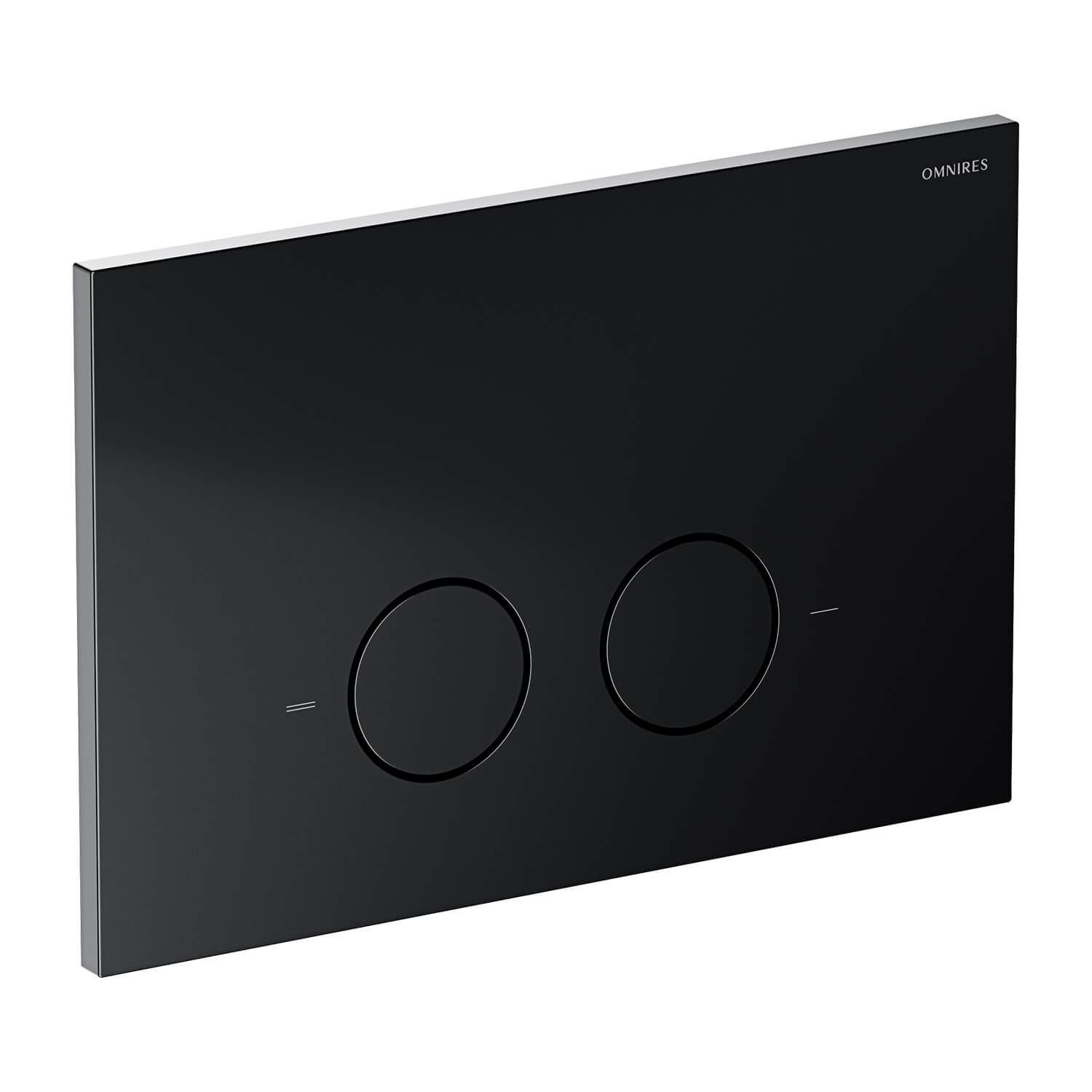 Omnires Steel-R45 Betätigungsplatte für Toilette schwarz ST45PS1BLM