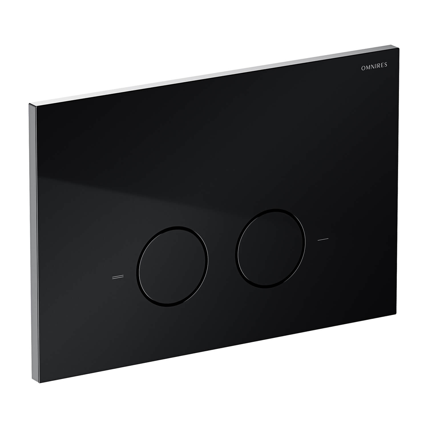 Omnires Steel-R45 Betätigungsplatte für Toilette schwarz ST45PS1BL