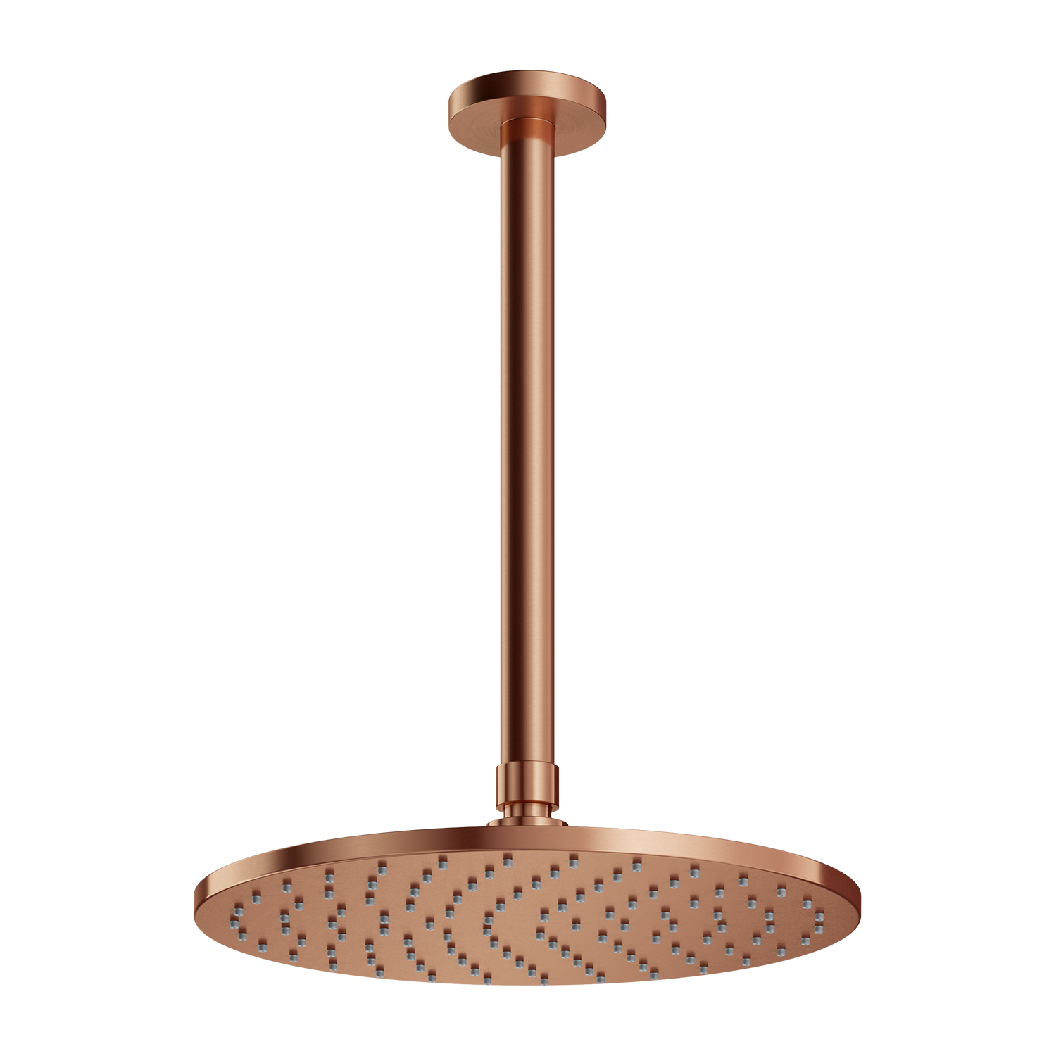 Omnires SlimLine Kopfbrause mit Brausearm 25x25 cm rund kupfer WSSET1CPB