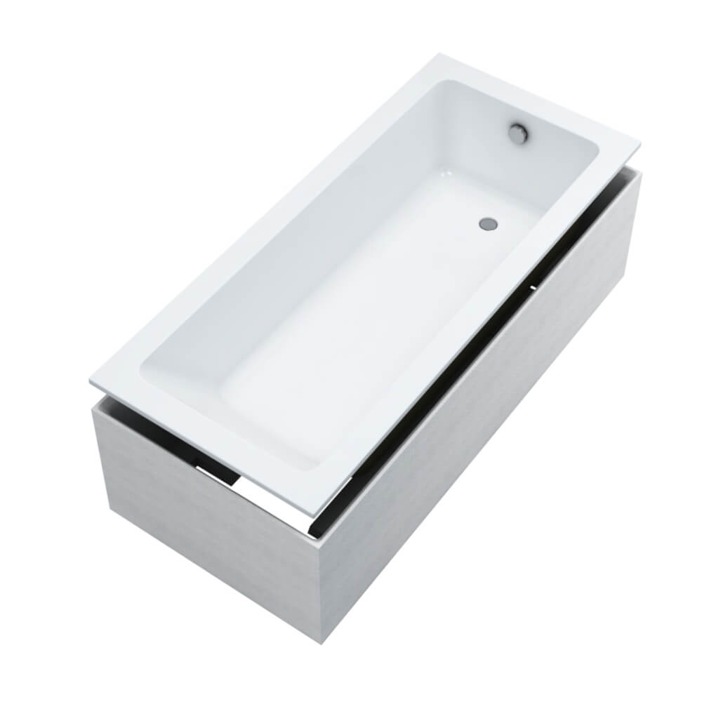Schedline Fair Set Rechteckige Badewanne 150x75 cm weiß 3WSP.FS1P-15075