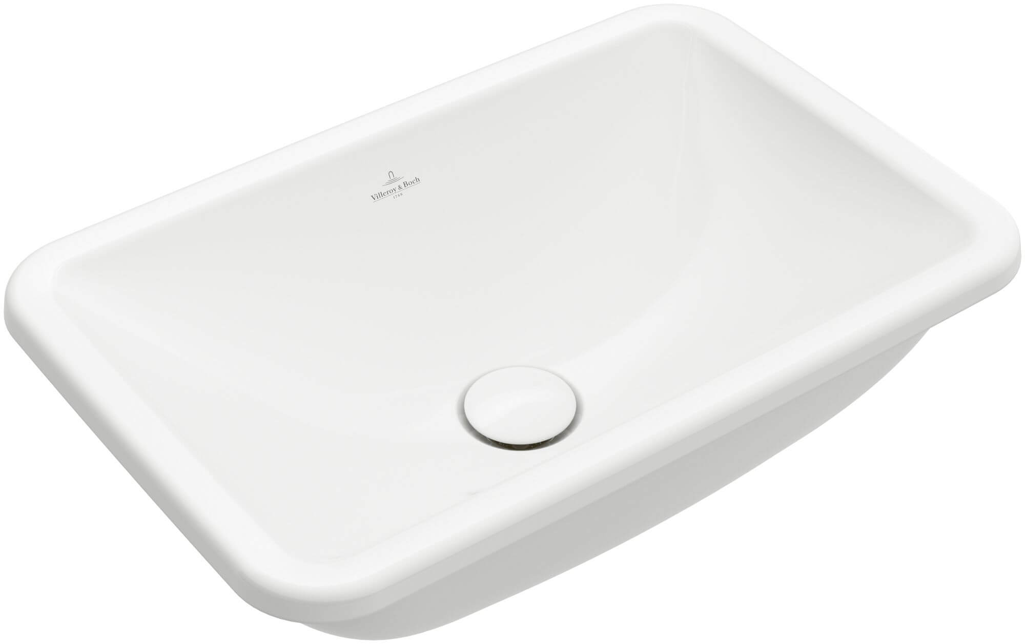 Villeroy & Boch Loop & Friends Waschbecken 51x34.5 cm rechteckig Einbauwaschbecken weiß glanz 4A6400R1