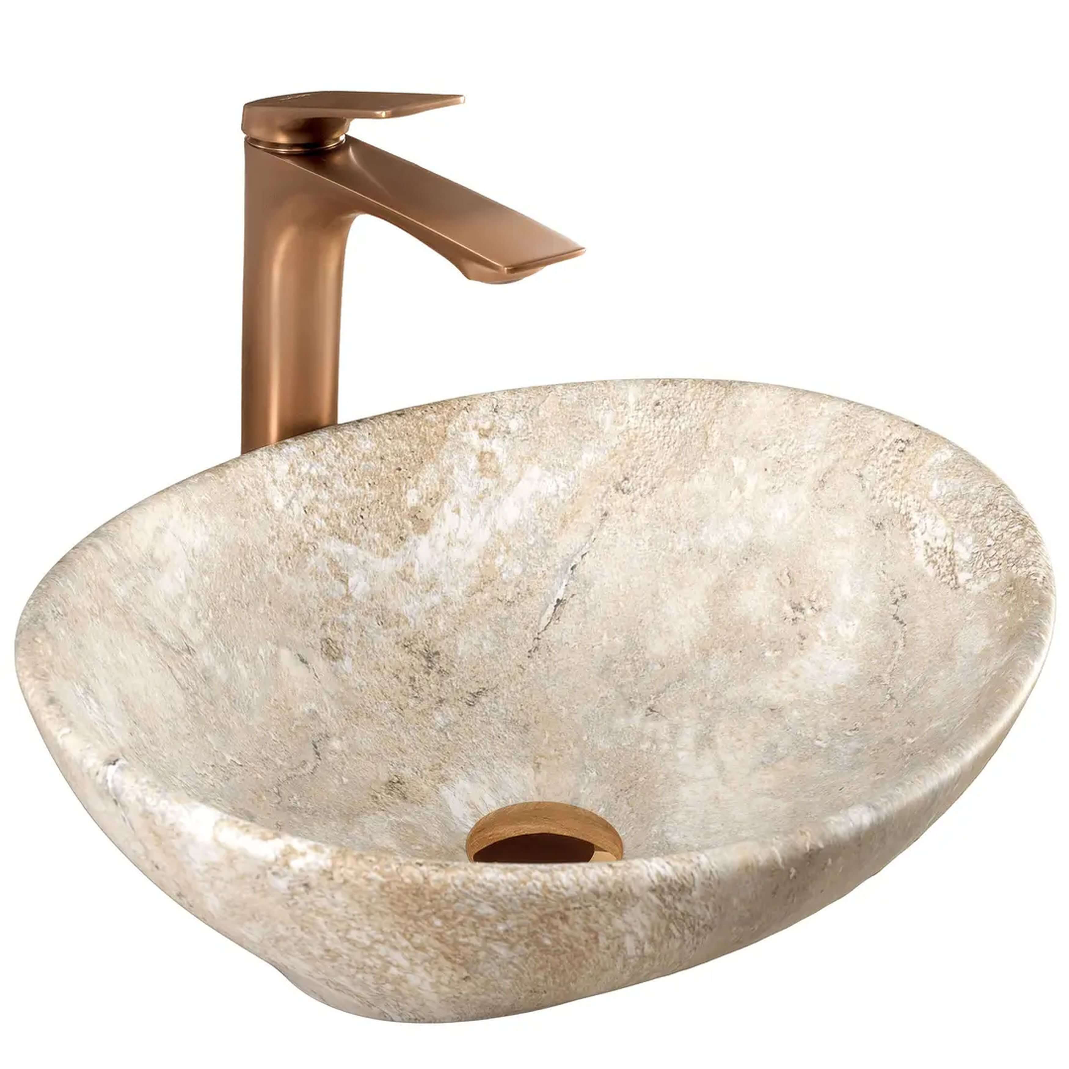 Rea Sofia Waschbecken 41x34.5 cm oval Aufsatzwaschbecken matte REA-U6361