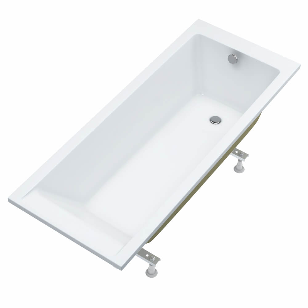 Schedline Milos White Mat Rechteckige Badewanne 160x70 cm weiß 3WSP.M1P-16070/B/MG