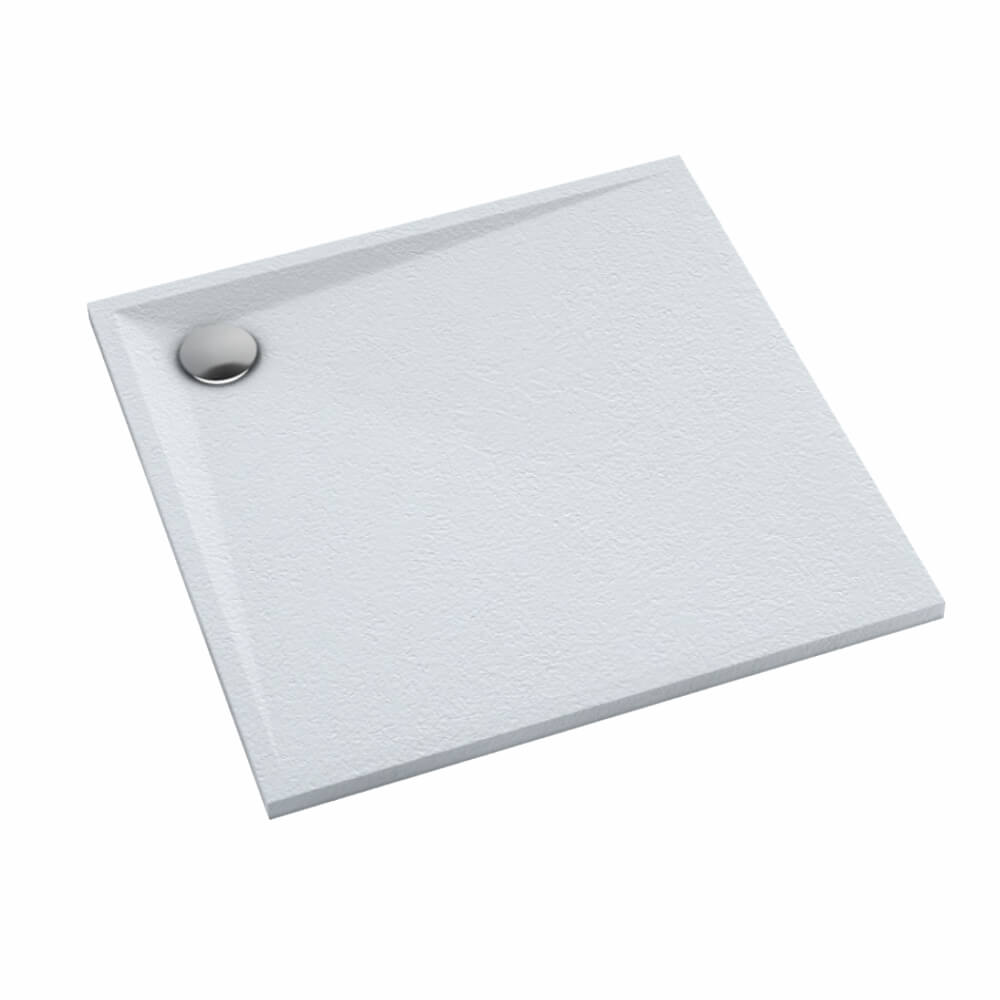 Schedline Libra Grooved White Stone Quadratische Duschwanne 90x90 cm weiß 3SP.L1K-9090/B/GR