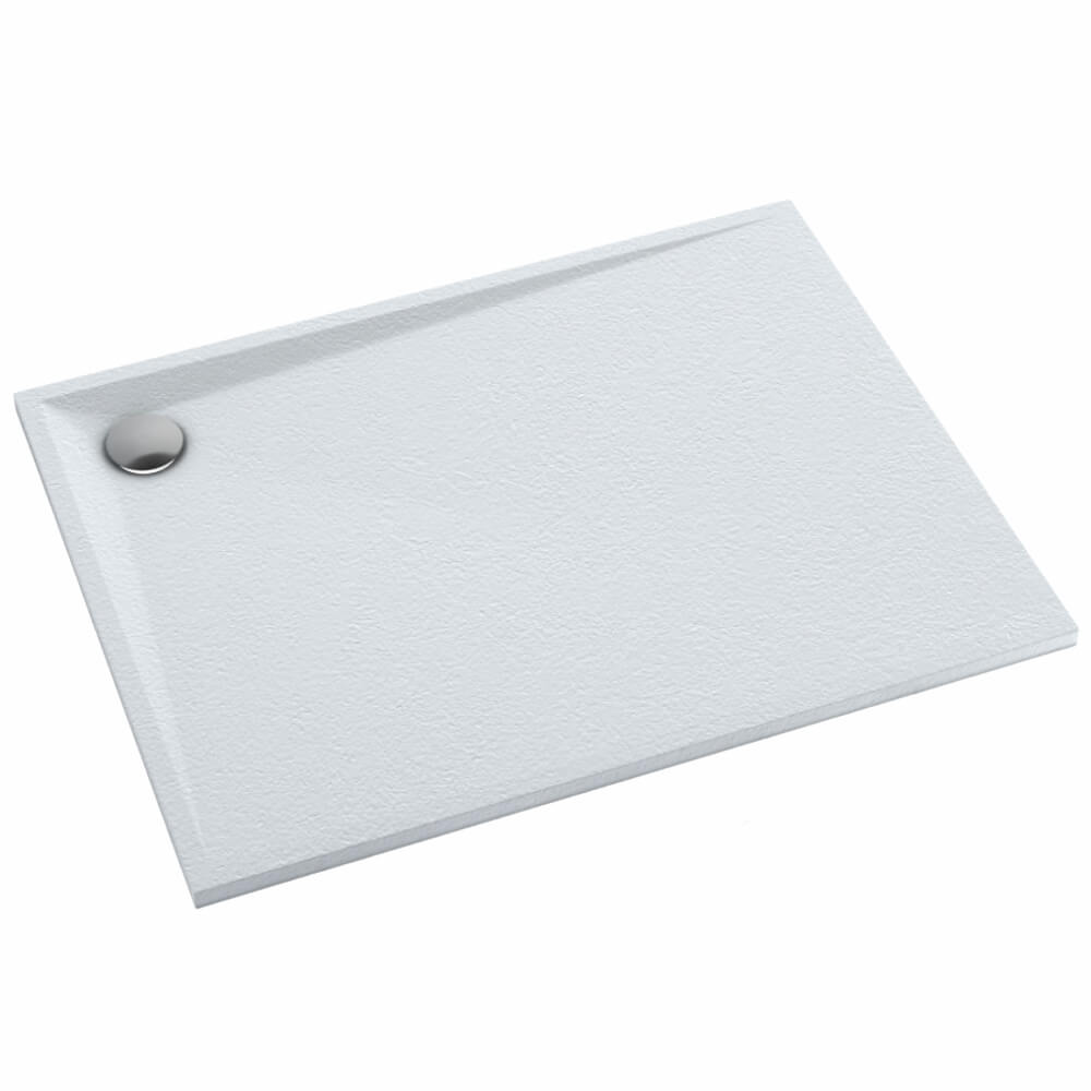 Schedline Libra Grooved White Stone Rechteckige Duschwanne 120x80 cm weiß 3SP.L1P-80120/B/GR
