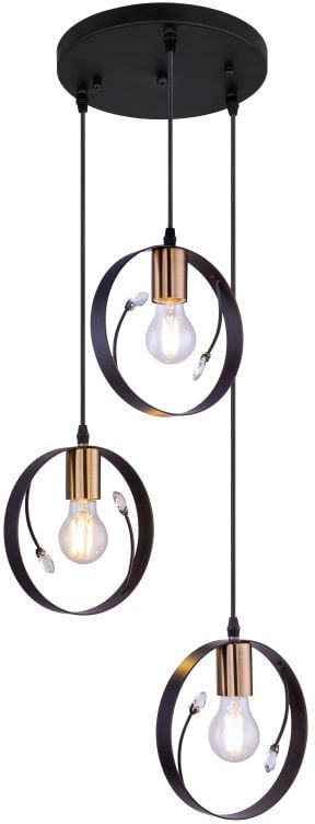 Globo Lighting Vigo Pendelleuchte 3x60 W schwarz 15346-3
