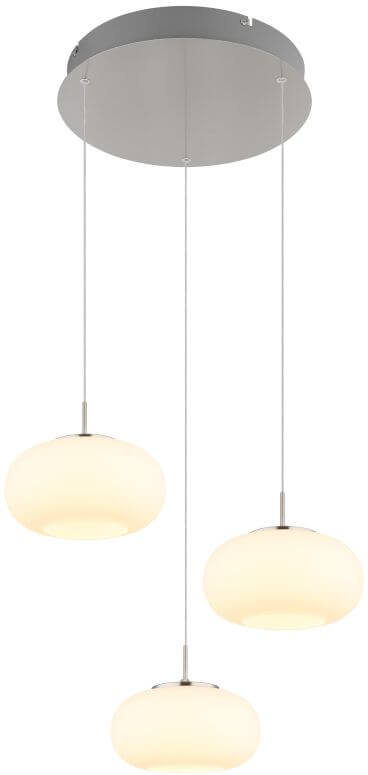 Globo Lighting Quintara Pendelleuchte 3x18 W nickel 15744-3HN
