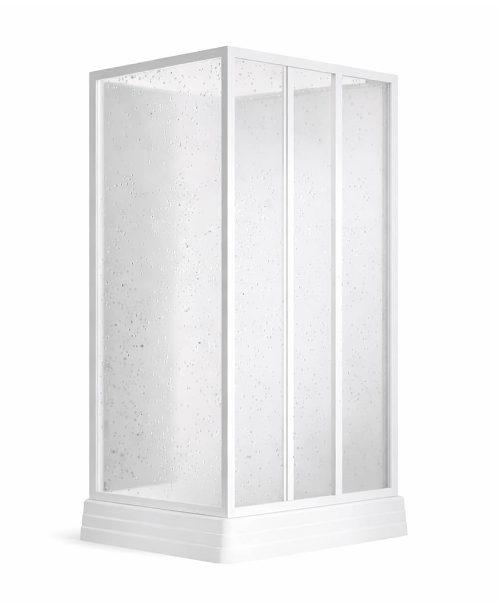 Ravak Supernova Duschkabinen-Set mit Duschwanne 90x90 cm quadratisch weiß Glanz/Polystyrol 8367711211