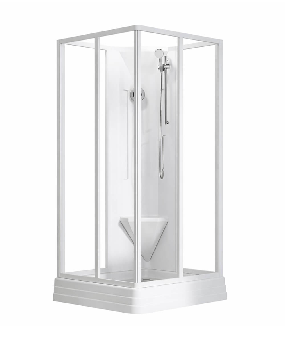 Ravak Supernova Duschkabinen-Set mit Duschwanne 80x80 cm quadratisch weiß Glanz/durchsichtiges Glas 82644112Z1