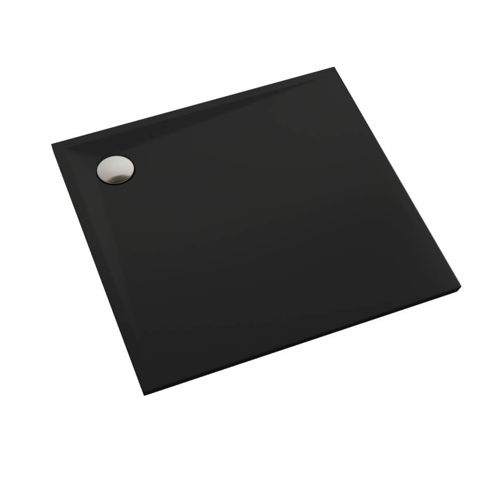 Schedline Libra Black Mat Quadratische Duschwanne 90x90 cm schwarz 3SP.L1K-9090/C/MG