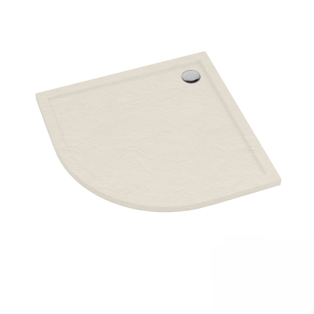 Schedline Sharper Cashmere Stone Halbrunde Duschwanne 80x80 cm beige 3S.S1O-8080/PK/ST