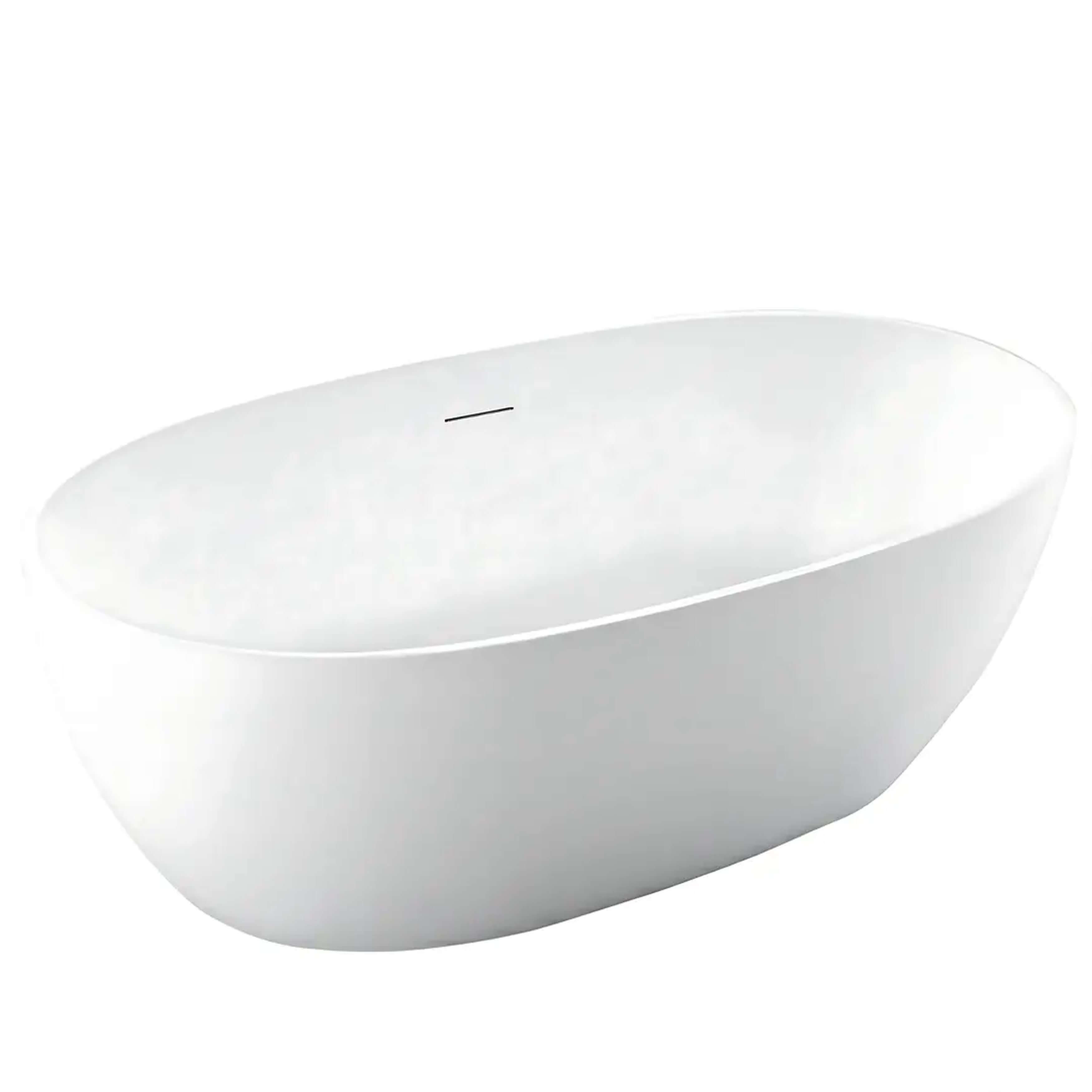 Rea Roma Freistehende Badewanne 169x75 cm oval weiß REA-W0128