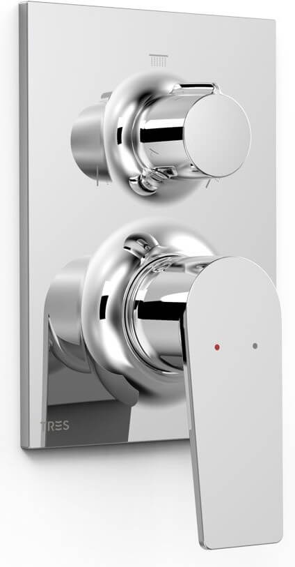 Tres Project Badewannen- und Duscharmatur Unterputz chrom 22127310