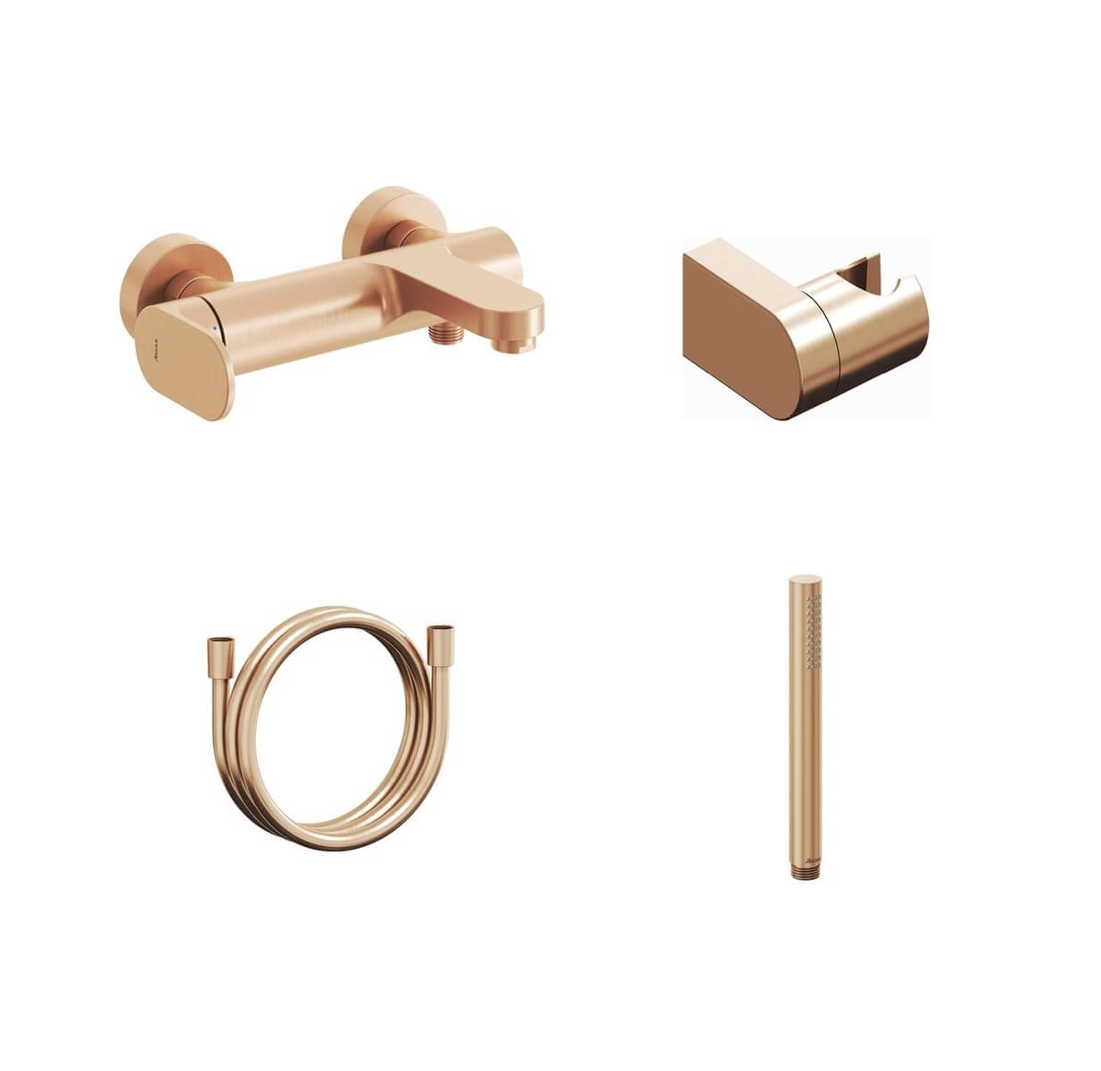 Ravak Eleganta Badewannen- und Duscharmatur Wandmontage gold X07S137