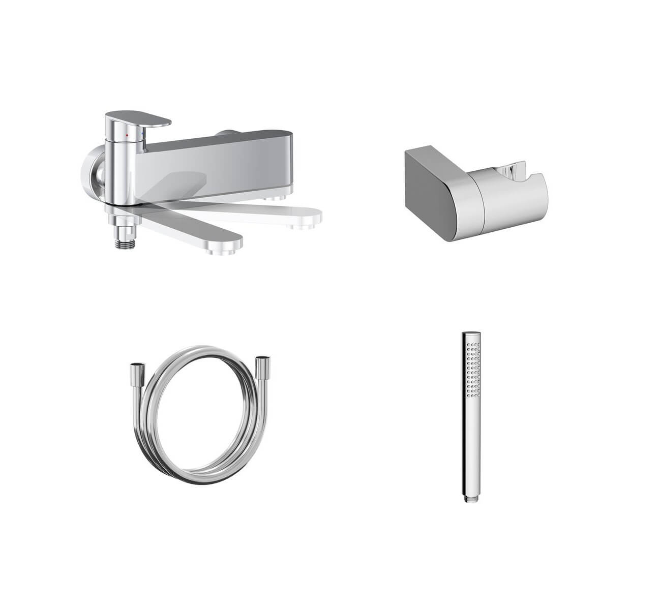 Ravak Chrome II Badewannen- und Duscharmatur Wandmontage chrom X07S119