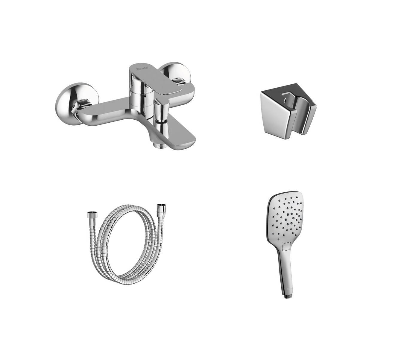 Ravak Classic Badewannen- und Duscharmatur Wandmontage chrom X07S117