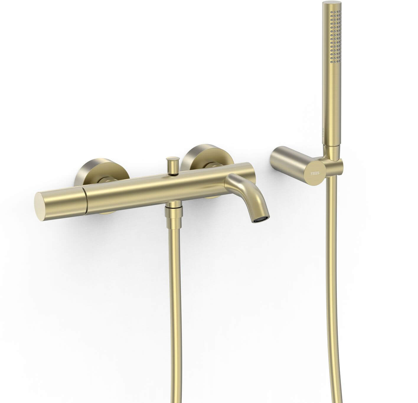 Tres Study Exclusive Badewannen- und Duscharmatur Wandmontage gold 26117001CA