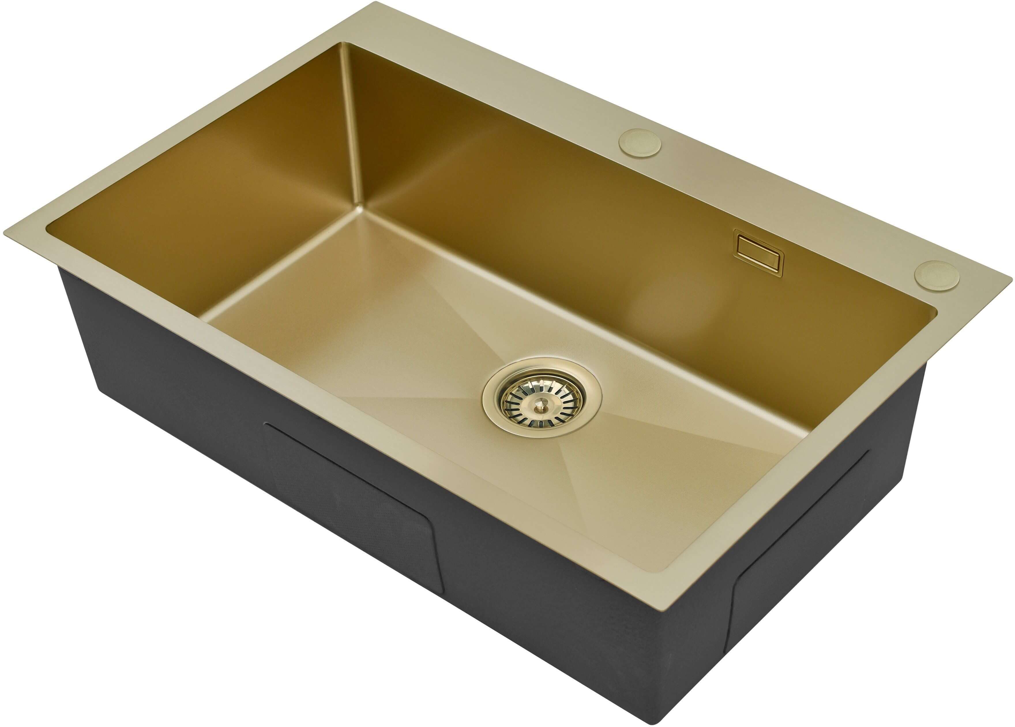 Ruvetti Masivo Waschbecken mit Spender 76x50 cm gold 5002M_PVD_CH80_W