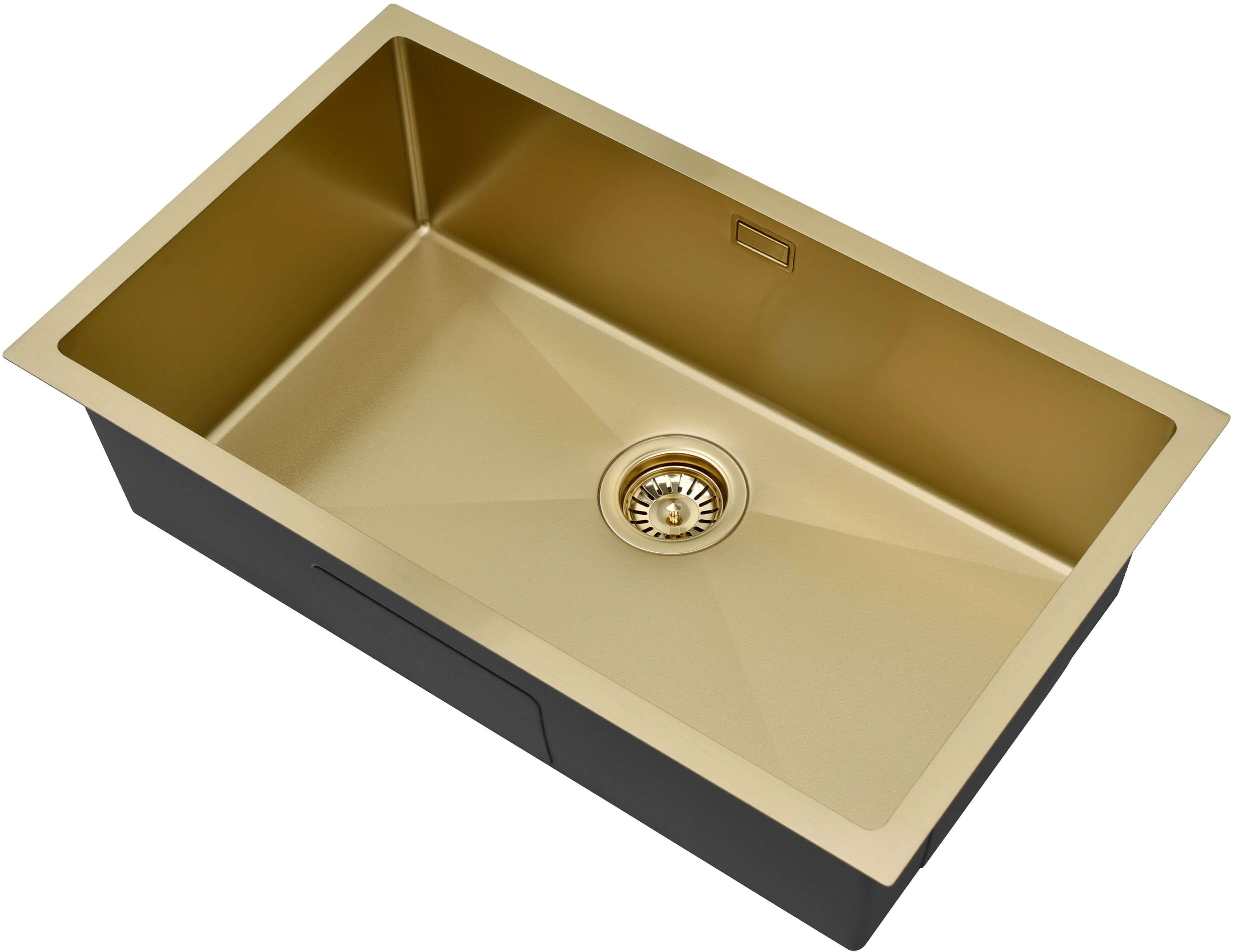 Ruvetti Stelio Edelstahlspüle 74x44 cm gold 5001S_PVD_CH80_P