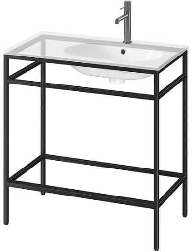 Cersanit Zen Konsole 79.5x44.7x83 cm Unterschrank stehend schwarz S1001-036