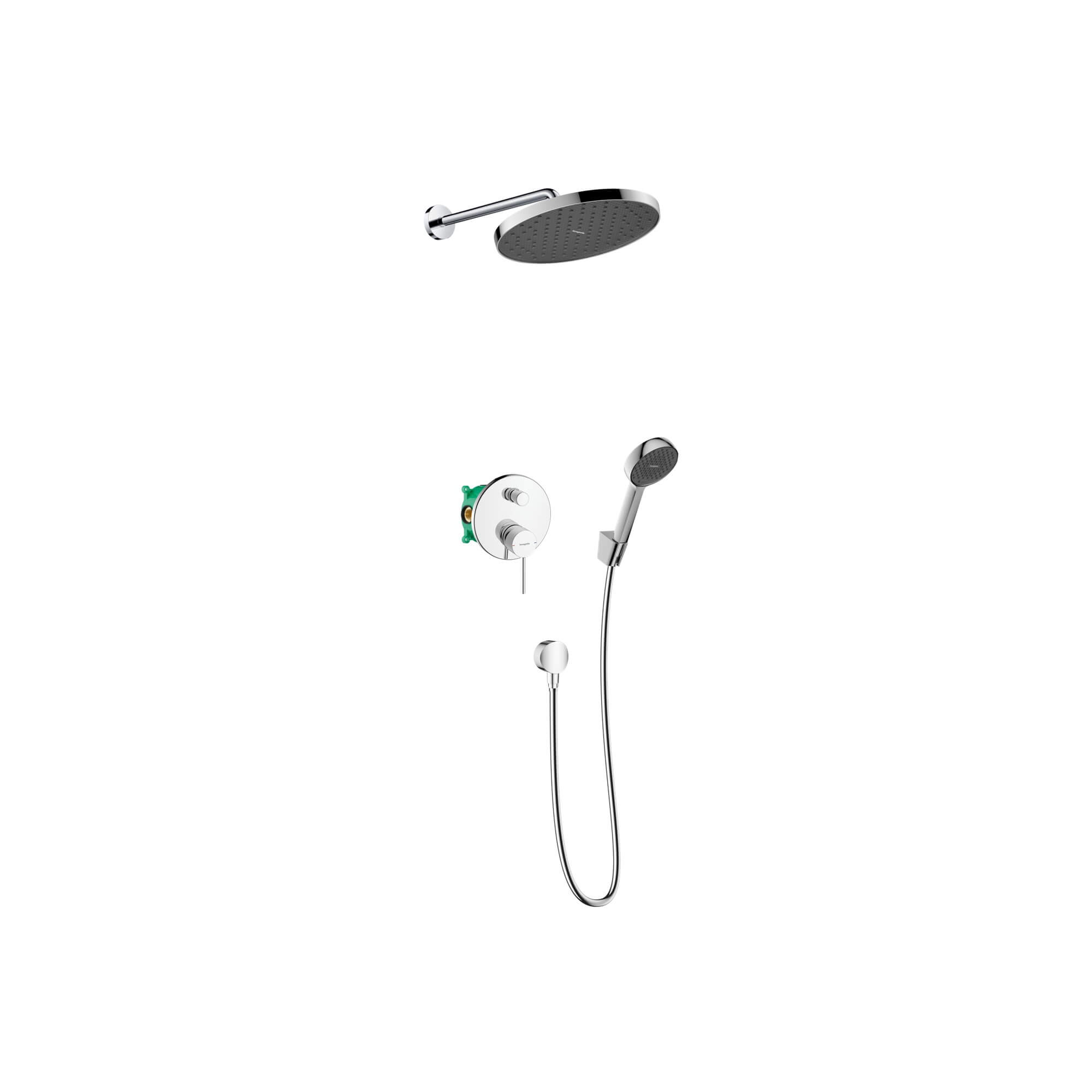 Hansgrohe Vernis Shape Duschset Unterputz mit Kopfbrause chrom 88002341