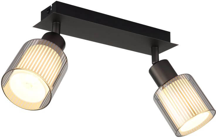 Globo Lighting Villegas Wandleuchte 2x25 W schwarz 54456-2