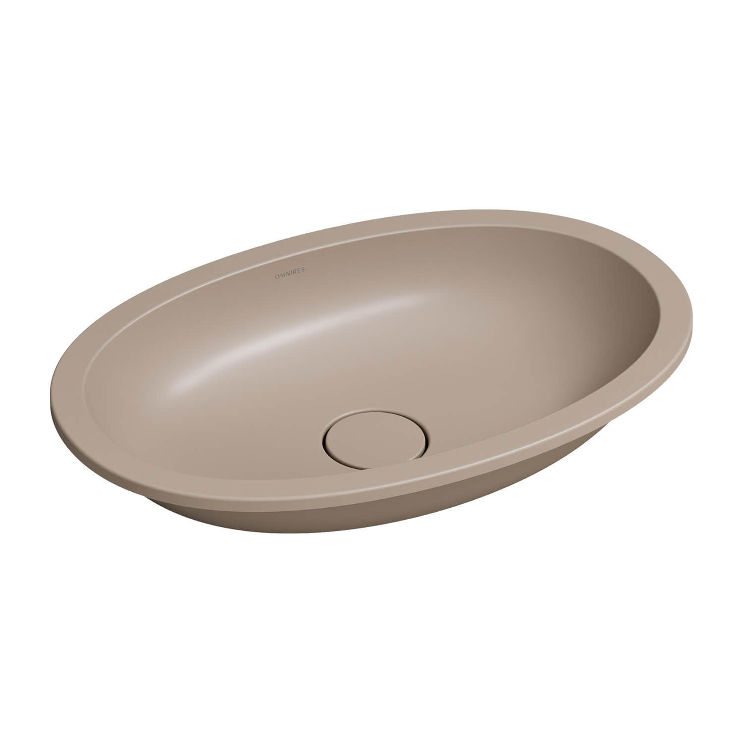 Omnires Shell M+ Waschbecken 54x34 cm oval Unterbauwaschbecken braun/beige matte SHELL540UPDB