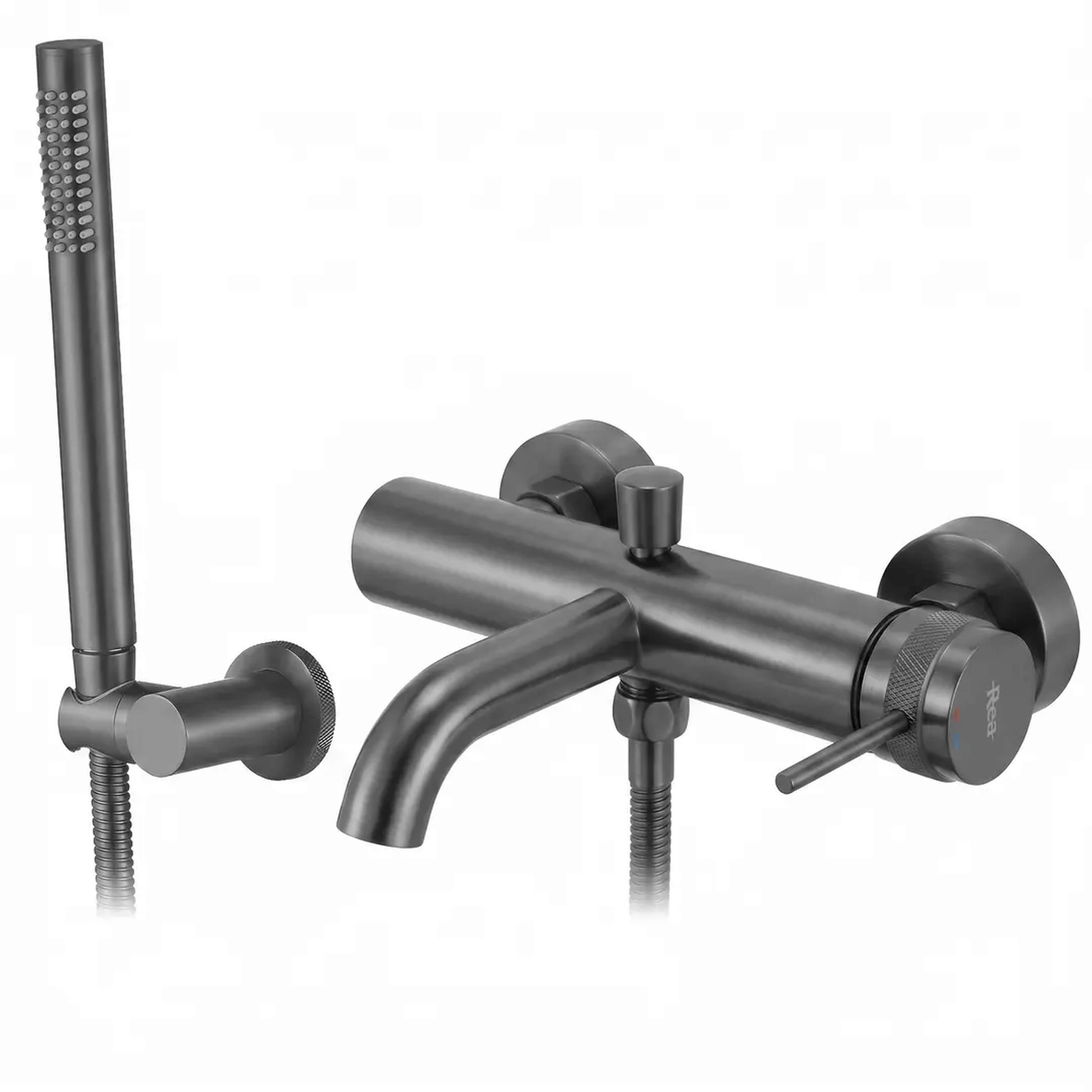Rea Lungo Badewannen- und Duscharmatur Wandmontage graphit REA-B2352