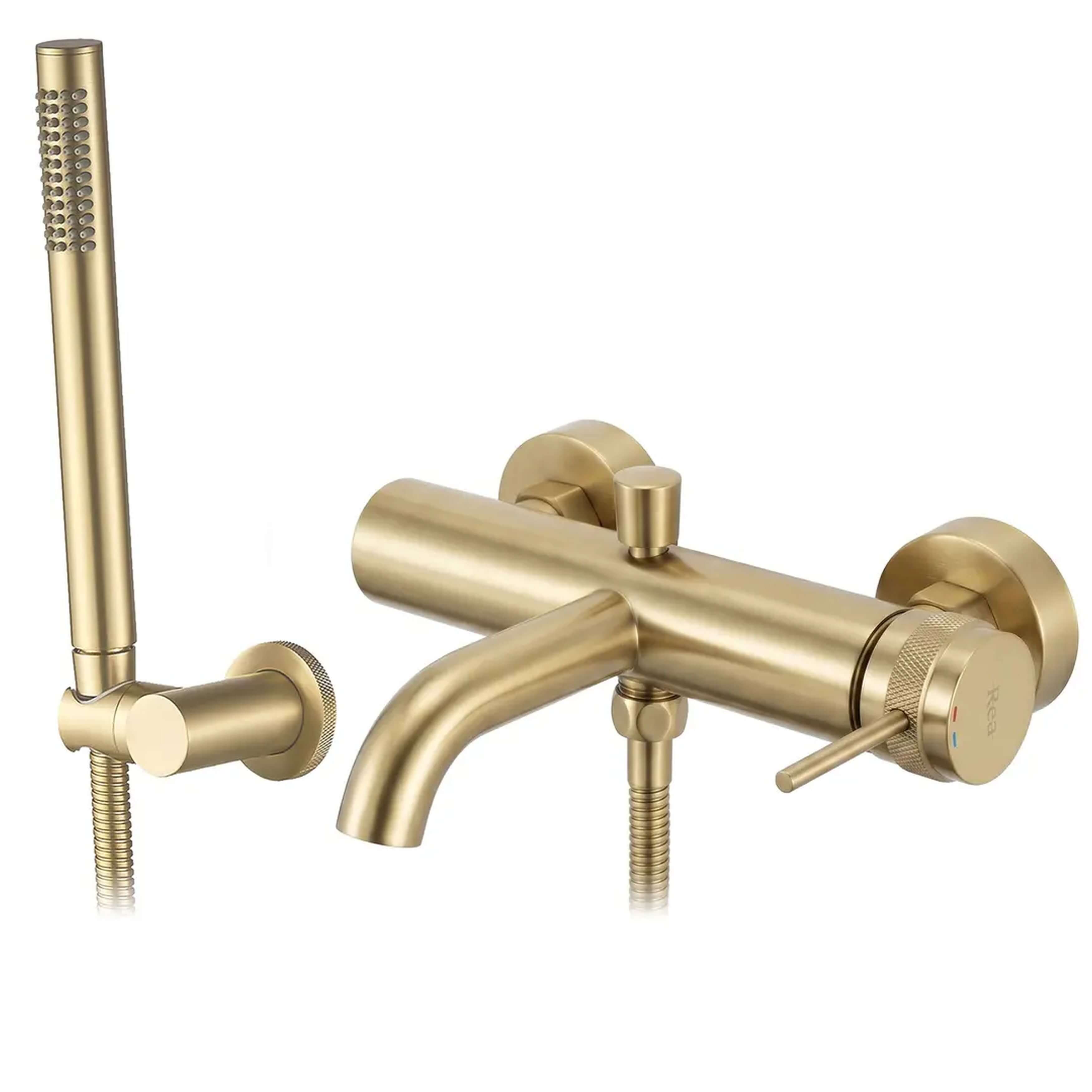 Rea Lungo Badewannen- und Duscharmatur Wandmontage gold REA-B6398
