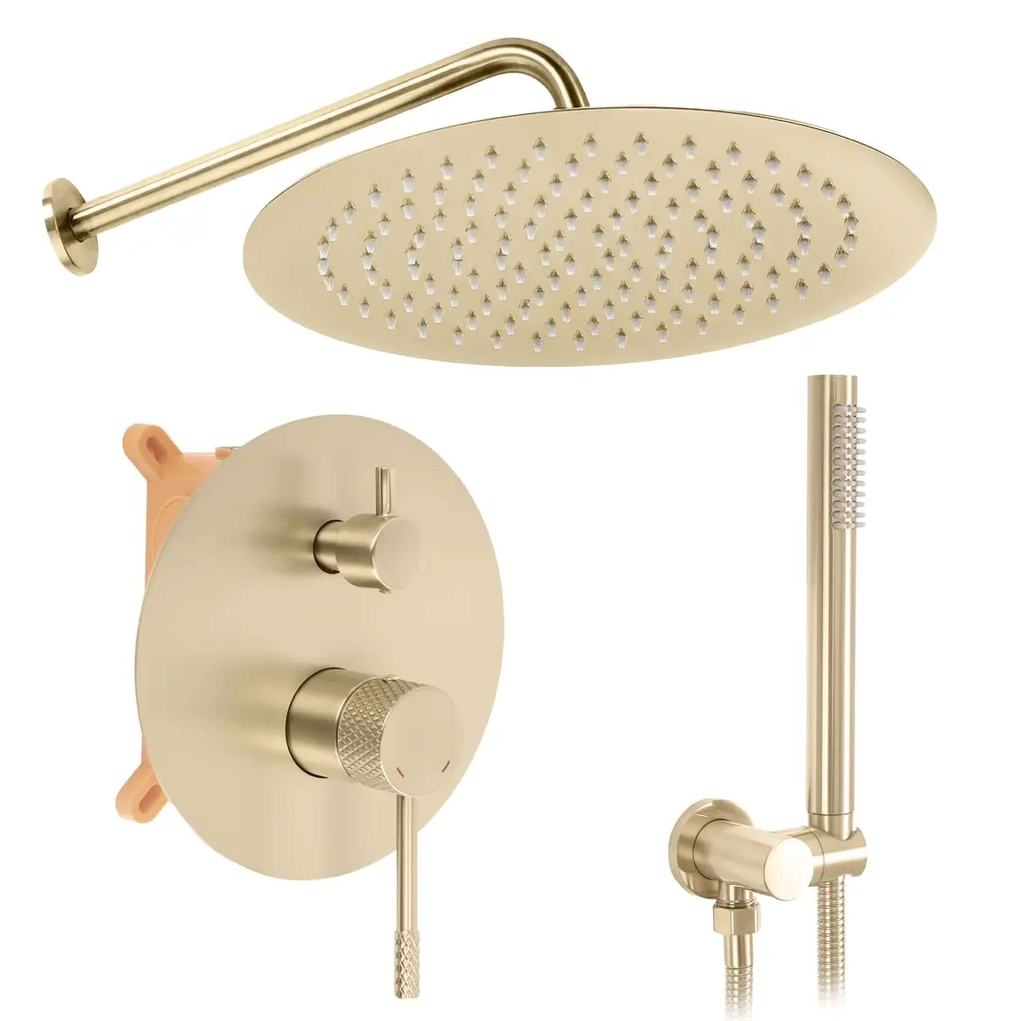Rea Venti Duschset Unterputz mit Kopfbrause gold REA-P8710