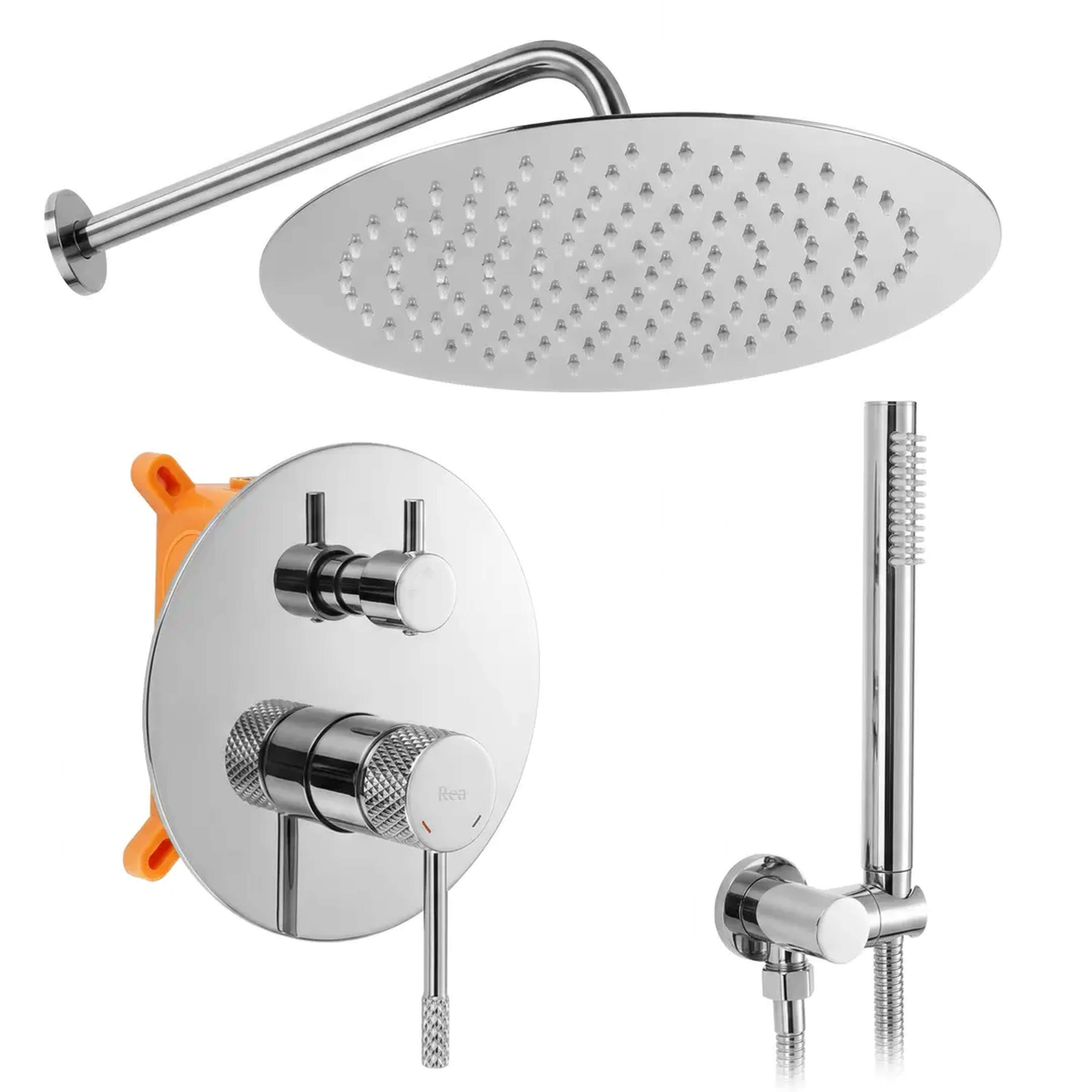 Rea Venti Duschset Unterputz mit Kopfbrause gold REA-P8714